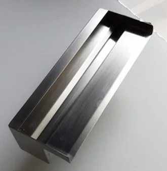 LED light 60cm bottom inlet stainless steel garden pool wall waterfall for outdoor