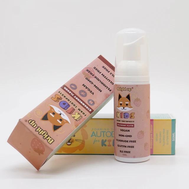 Kids toothpaste Children Mousse Teeth Whitening Vegan Foam Toothpaste