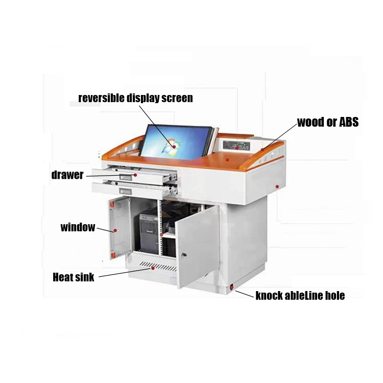 Встраиваемая подиум мультимедийная платформа для преподавателей стол школьной Конференц-комнаты коммерческая мебель на заказ