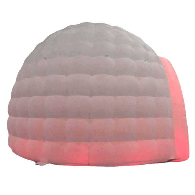 Custom Size Giant Inflatable Tent White LED Lighting Inflatable Igloo Dome Tent for Sale
