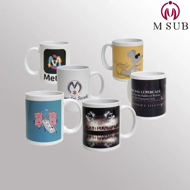 
11oz colorful printing blank white sublimation mug for Christmas gift 