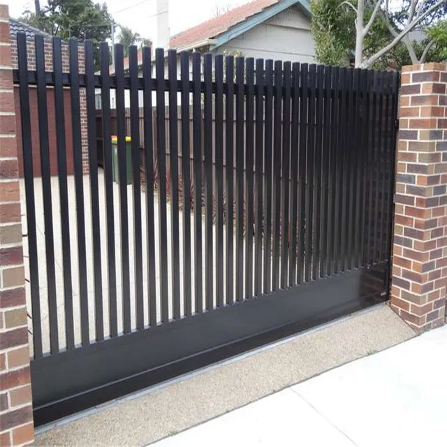 factory customized Powder Coated gate Easy-installed  Outdoor DIY  Industrial Metal Driveway Gate  Aluminium Alloy Garden  gate