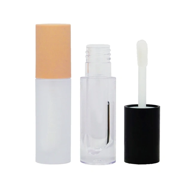 Оптовая продажа, косметические прозрачные круглые тубы для блеска для губ с черной толстой стенной тубус cao для косметики