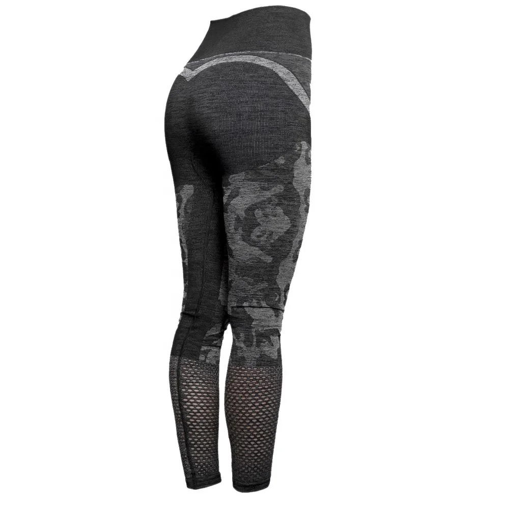 Новые женские камуфляжные бесшовные спортивные штаны для йоги, леггинсы, камуфляжные леггинсы для спортзала