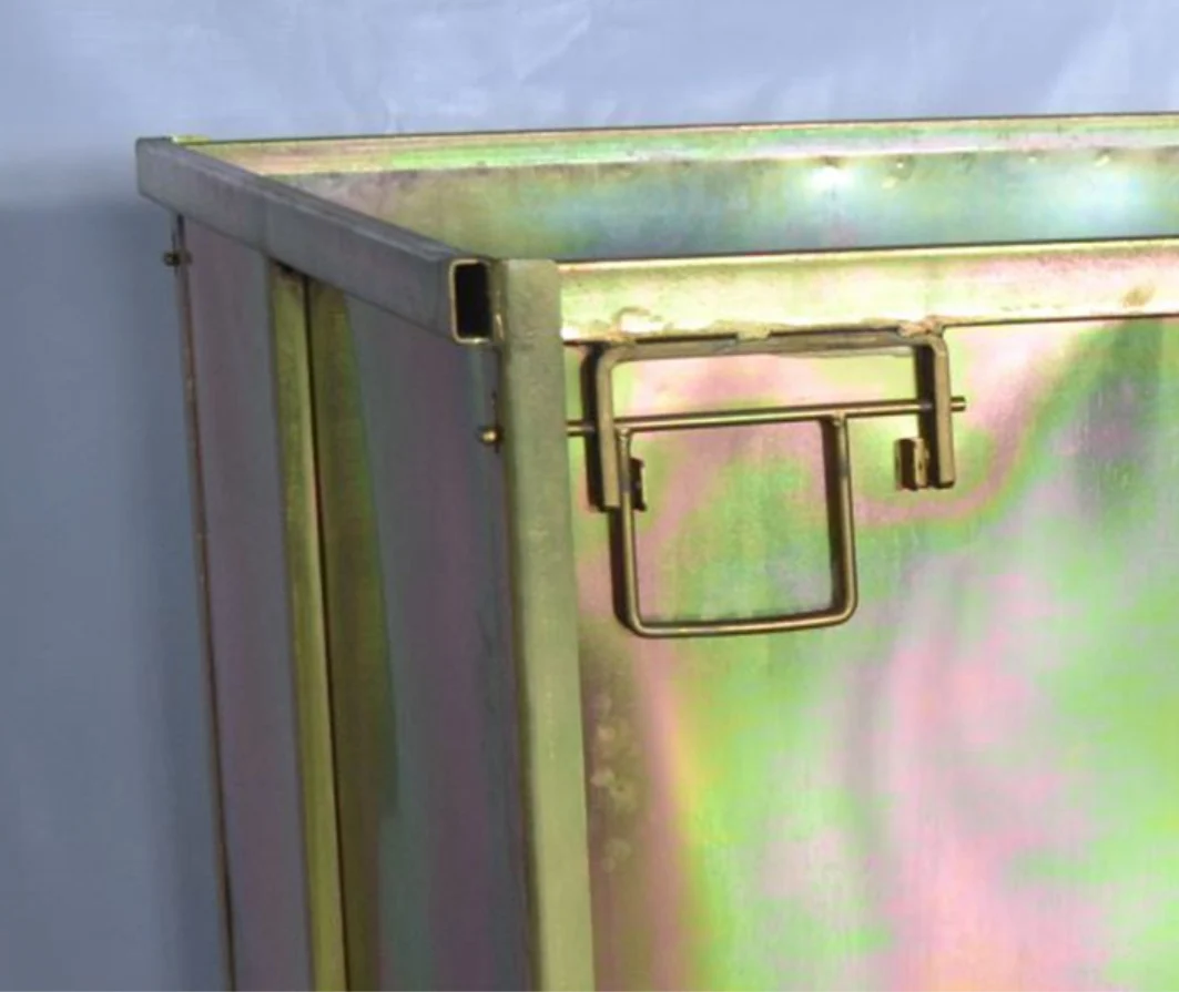 BHK49 Large storage capacity collapsible steel box with hing quality
