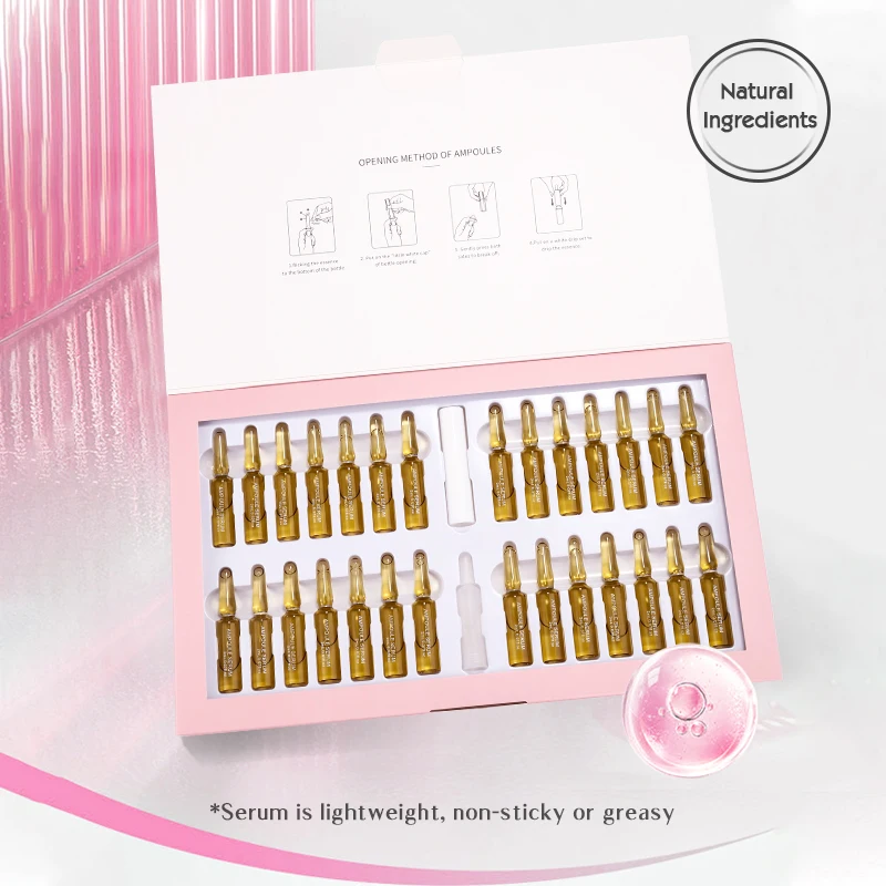 Hot Sale 10% Nicotinamide Ampoule Serum 28 Bottles Vitamin C B3 Whitening Anti Aging Dry Skin Moisturizing Ampoule Serum