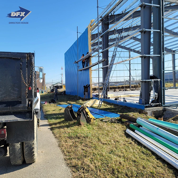 prefabricated carbon steel structure hangar warehouse building prefabricated light steel structure building