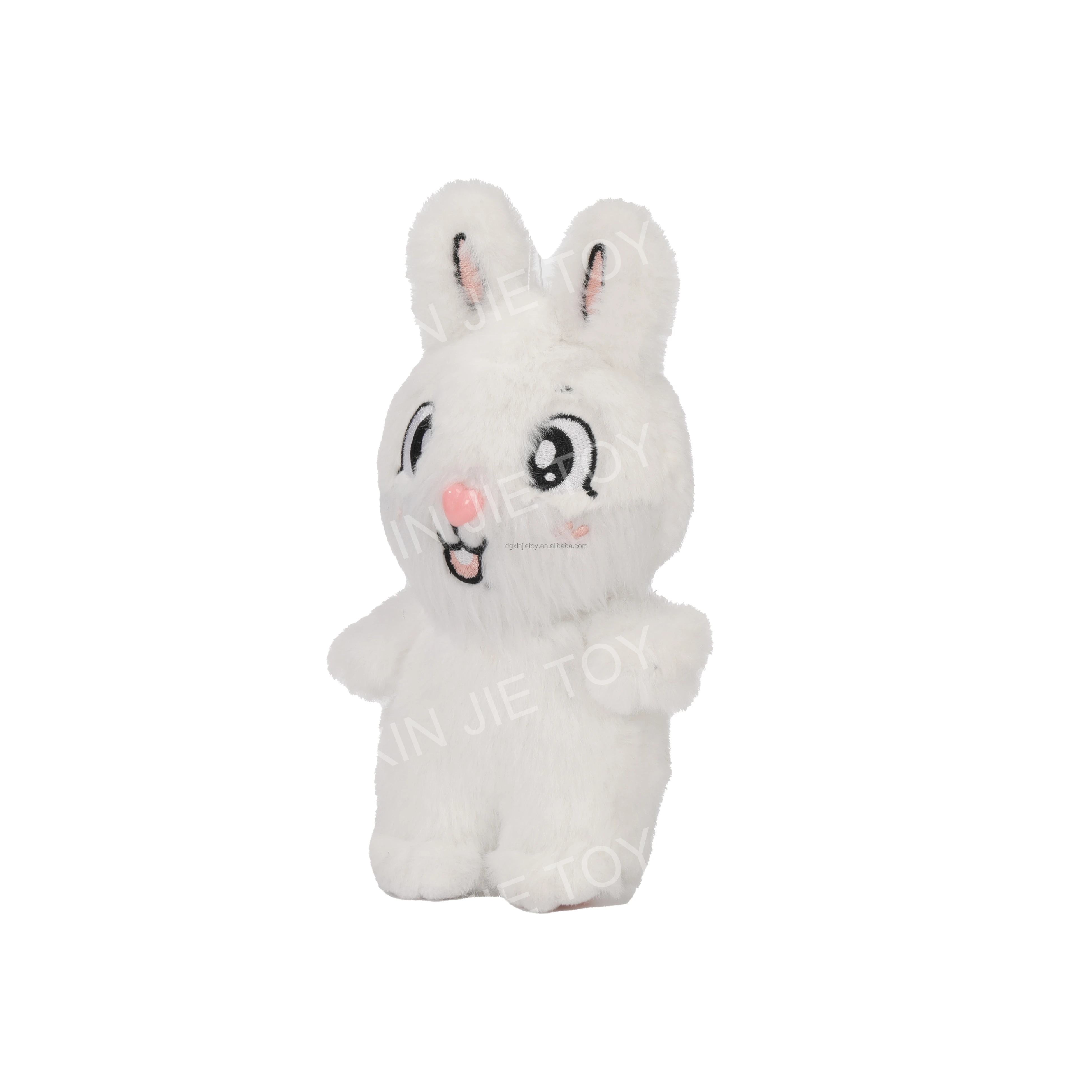 Popular design Custom white rabbit stuffed toy Plush rabbit toy with embroidery eyes 20 cm standing height rabbit soft toy