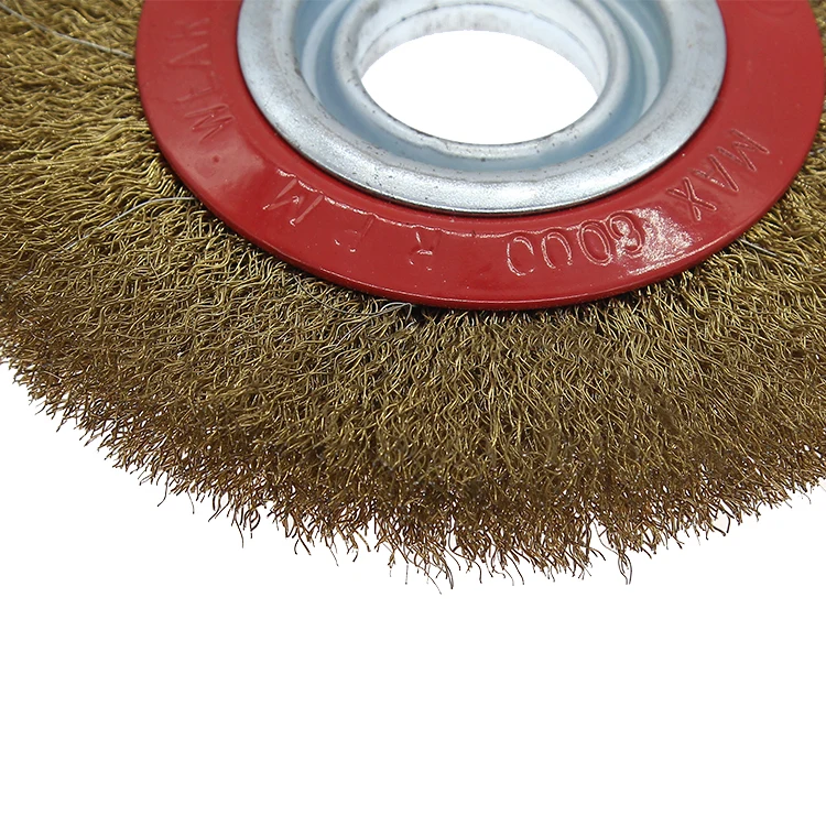 125mm 5 Inch Stainless Steel Wire Wheel gold color dust removing electric tools Part curved wire Brush