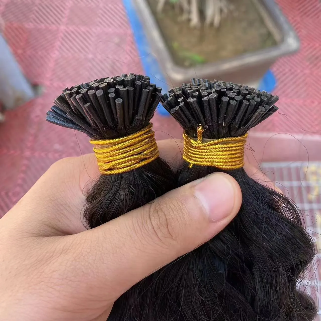 high quality piano color itip human hair extensions straight customized color human hair loc extensions i tip