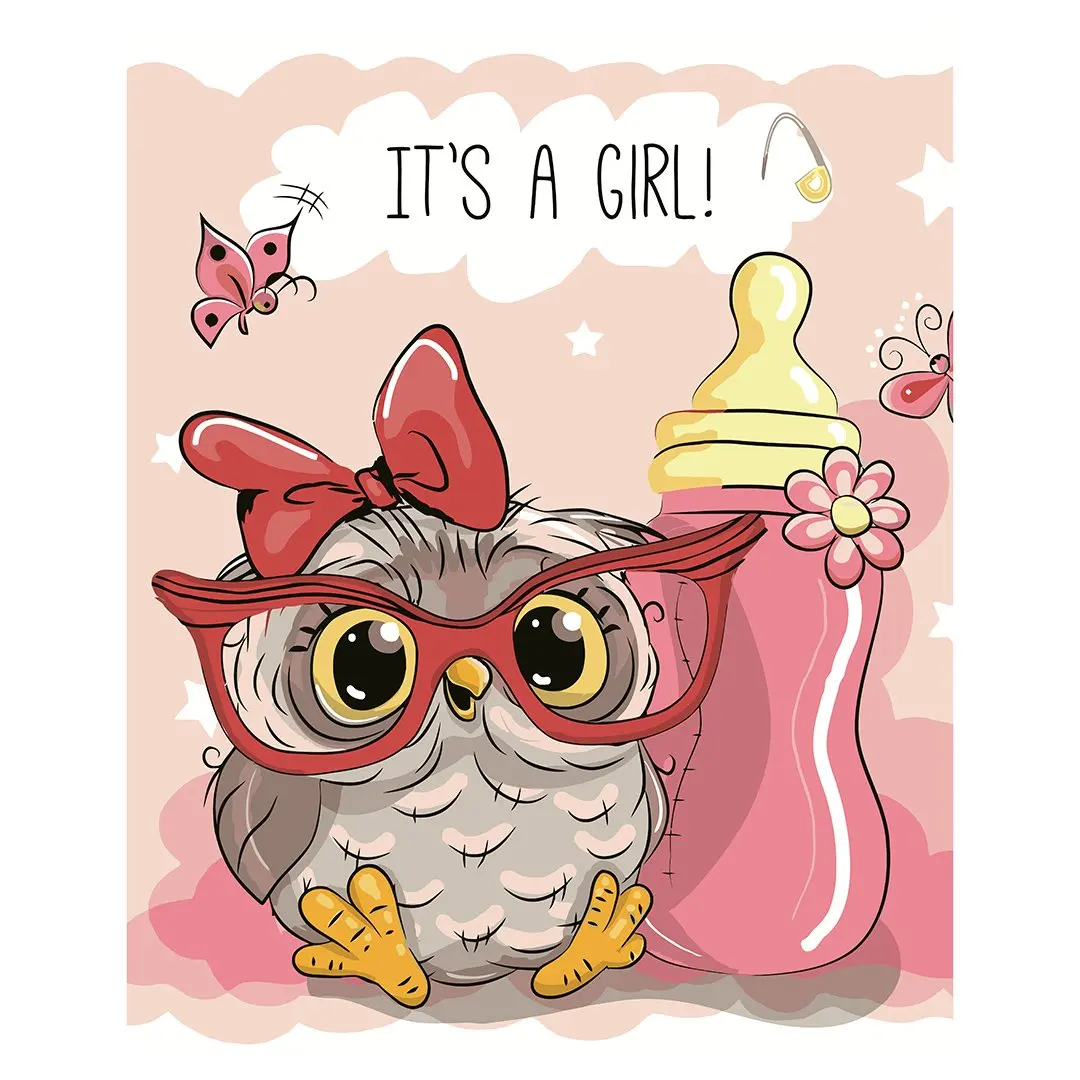 Custom DIY Super Cute Cartoon Bird Painting By Numbers Kits Popular Paintings For Children