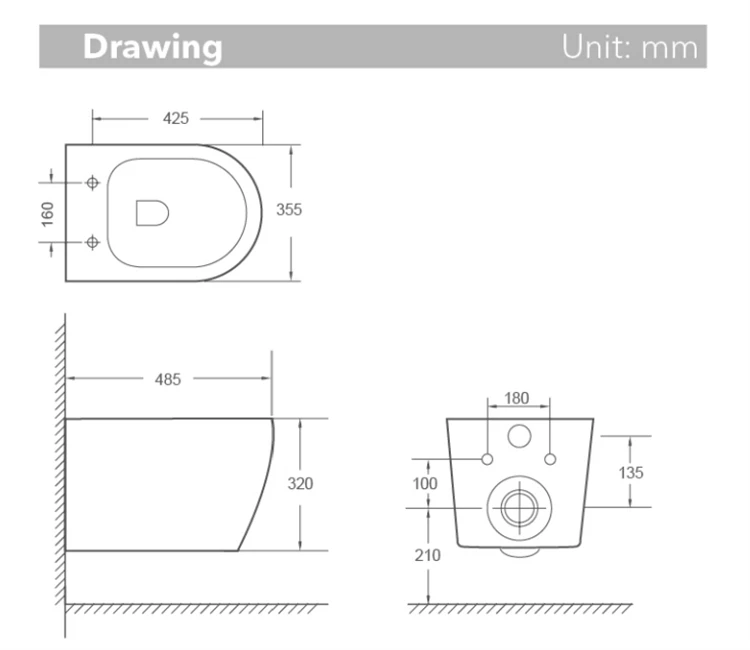 OVS CE Europe Washdown Good Prices Wc Wall hung Ceramic Wash Basin S-trap Sanitary Ware Toilets Price