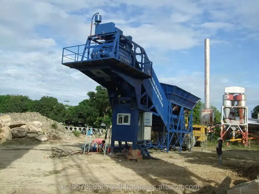 Mobile Concrete Mixing Plant Belt Conveyor Engine Core Cement Silo Construction Wet Mix Concrete Batching Plant