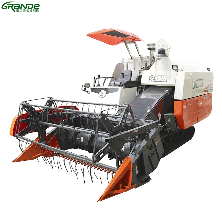 Japanese secondhand KUBOTA PRO688Q rice wheat combine harvester