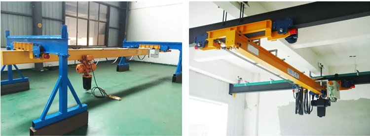 2 ton 3.2T 5 ton Europe suspension underslung single girder beam bridge EOT overhead crane with low Headroom type design price 