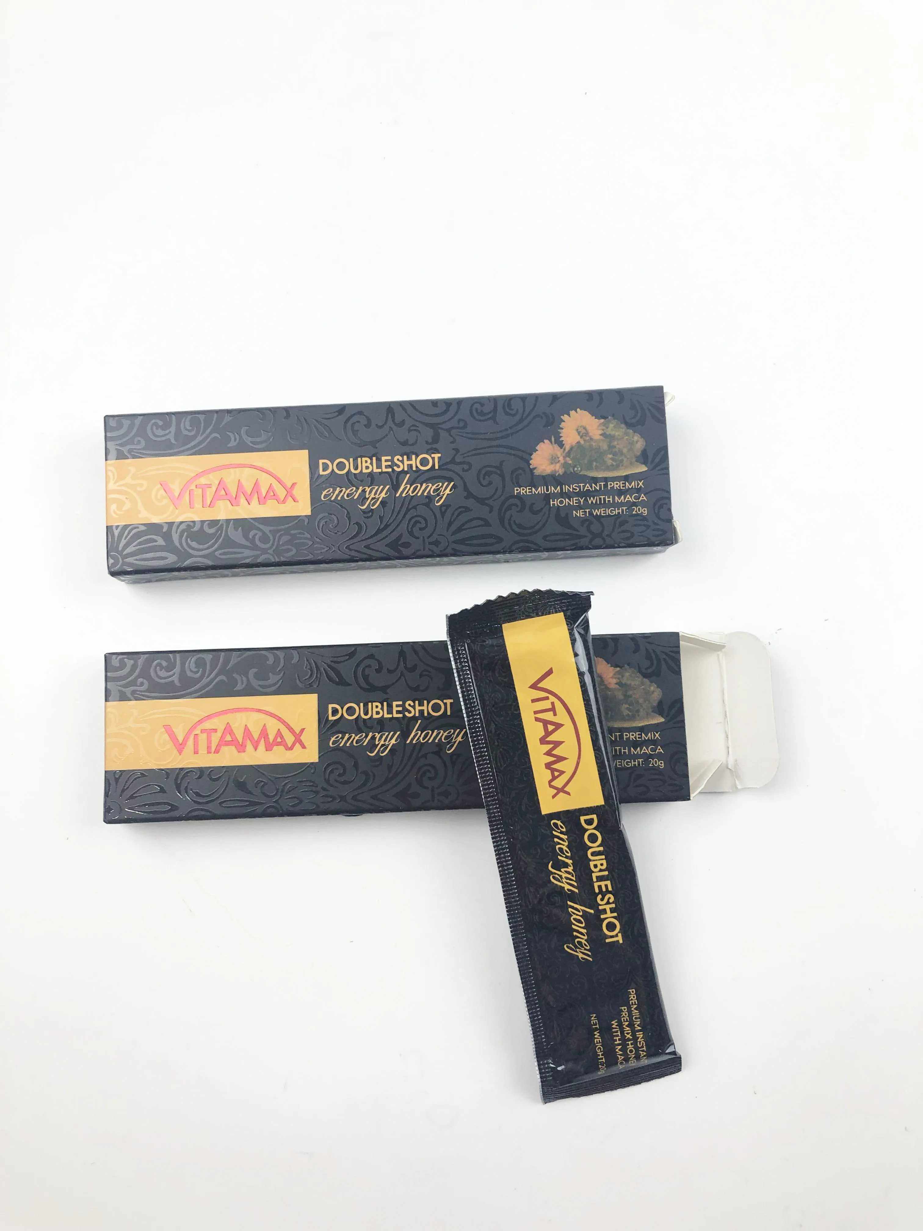 Honey Packaging Box With Sachet Custom Gold Printing Vital Vip Honey Packaging Sachets With Display Box Vitamax