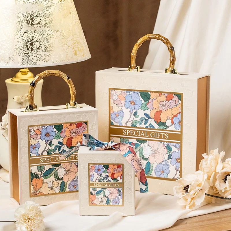 French romantic wedding companion bamboo Festival hand-held gift box