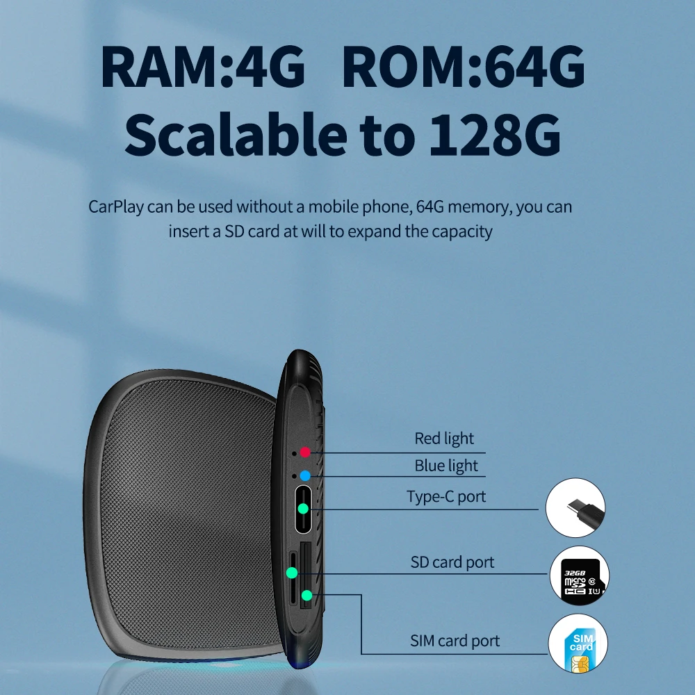 Topleo Android 12 Car play Ai Box Wireless Adapter Auto Portatil Magic 8 128gb android 12 carplay al box