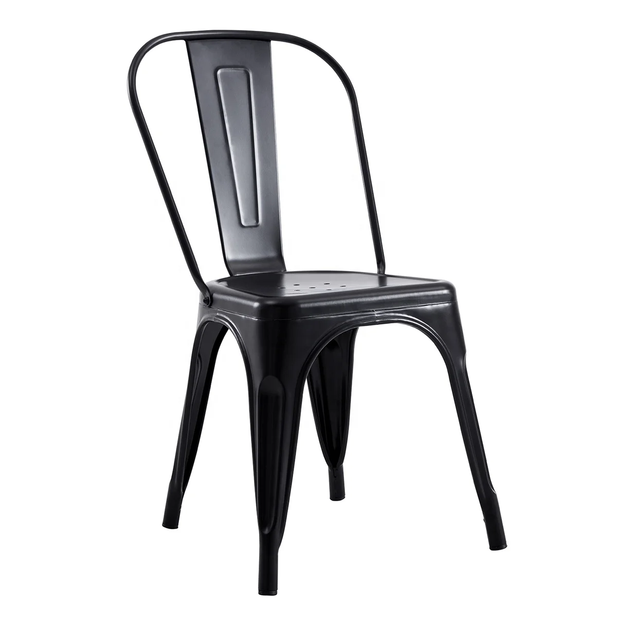 Wholesale Stackable Iron Industrial Vintage Design Metal Dining Chair Kitchen Cheap Bistro Hotel Sillas Tolix Metal Chairs Sale