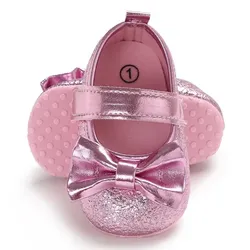 Cheap Soft Sole Toddler Dress Non Slip Infant Baby Girl Silver Shoes