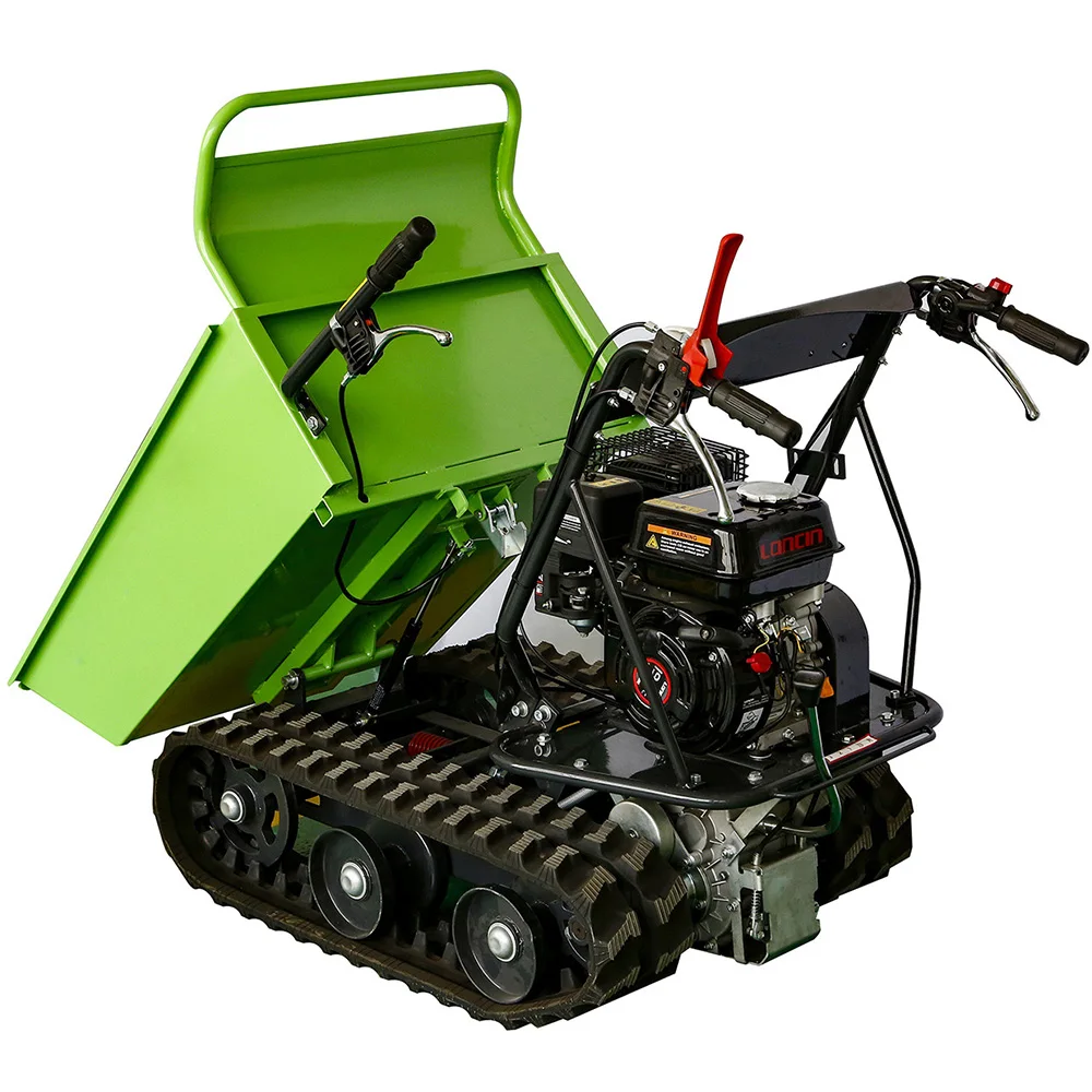 Self Load Track Dumper Wheelbarrow 0.5ton Woodland Garden Loader Mini Diesel Hydraulic Crawler Track Crawler Dumper For Sale