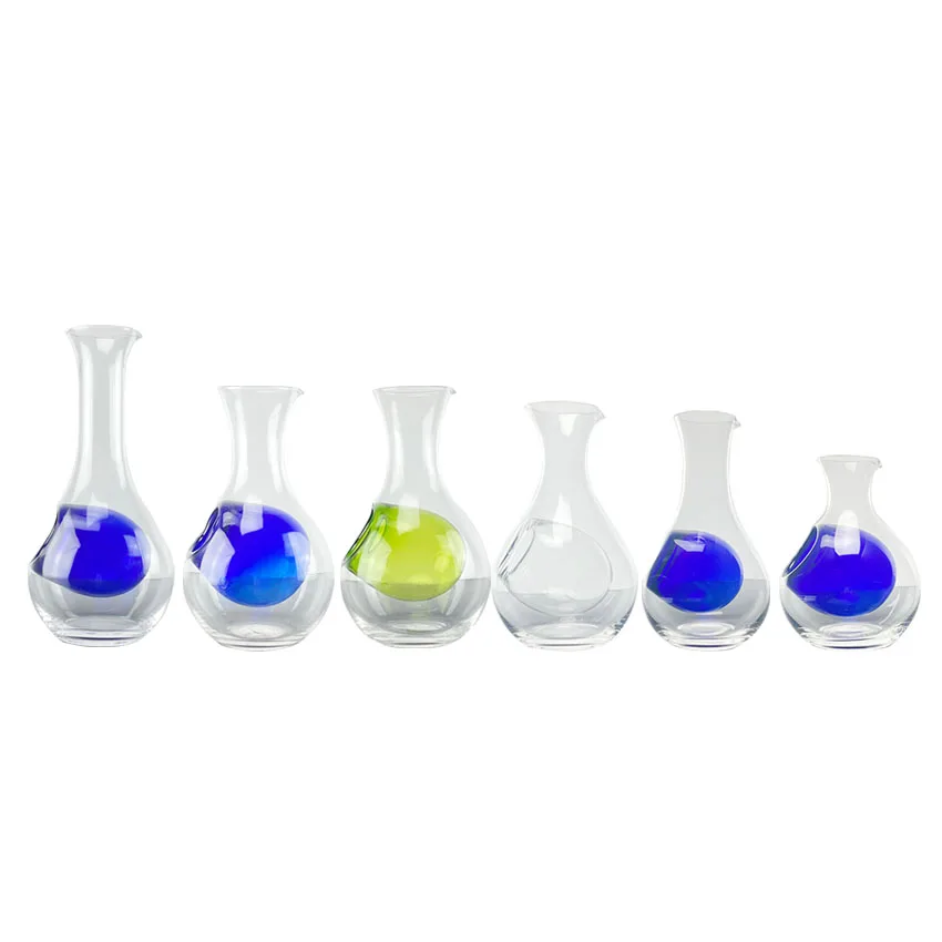 Trust Glass Decanter Unique Design Crystal Glass sake Decanter with Outside Colored Ice Hole