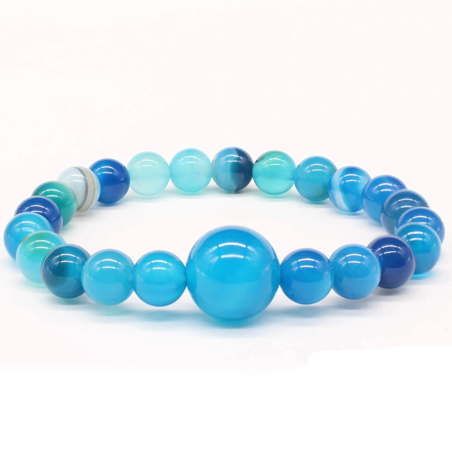 Anti Nausea Wristband Bracelet 6&14MM Natural Stone Bracelet Nausea Relief Bands Adjustable Bracelet