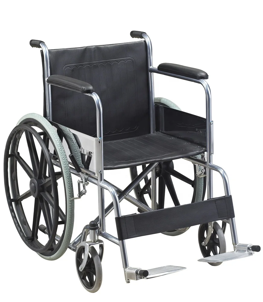 Hot sale lightweight KY Steel foldable Economic cheapest wheelchair