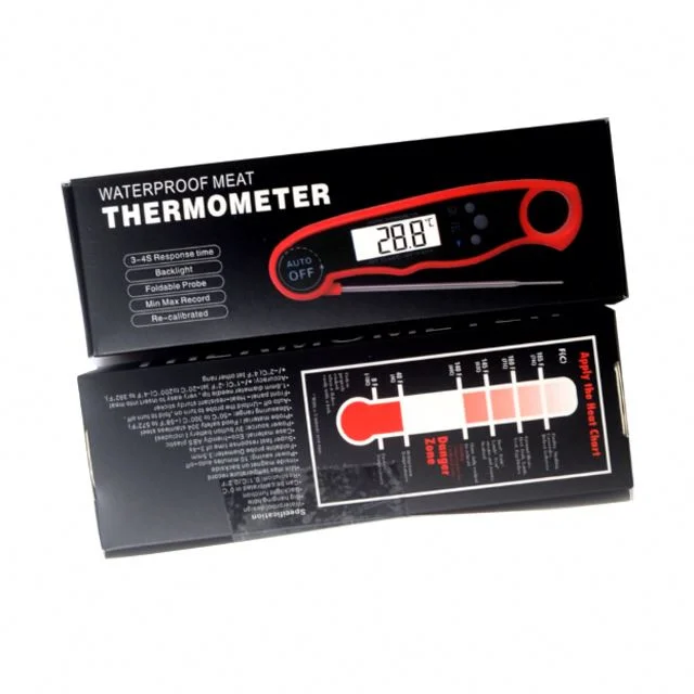 Waterproof Digital Instant Read Meat Thermometer with 4.6 Folding Probe Backlight & Calibration Function