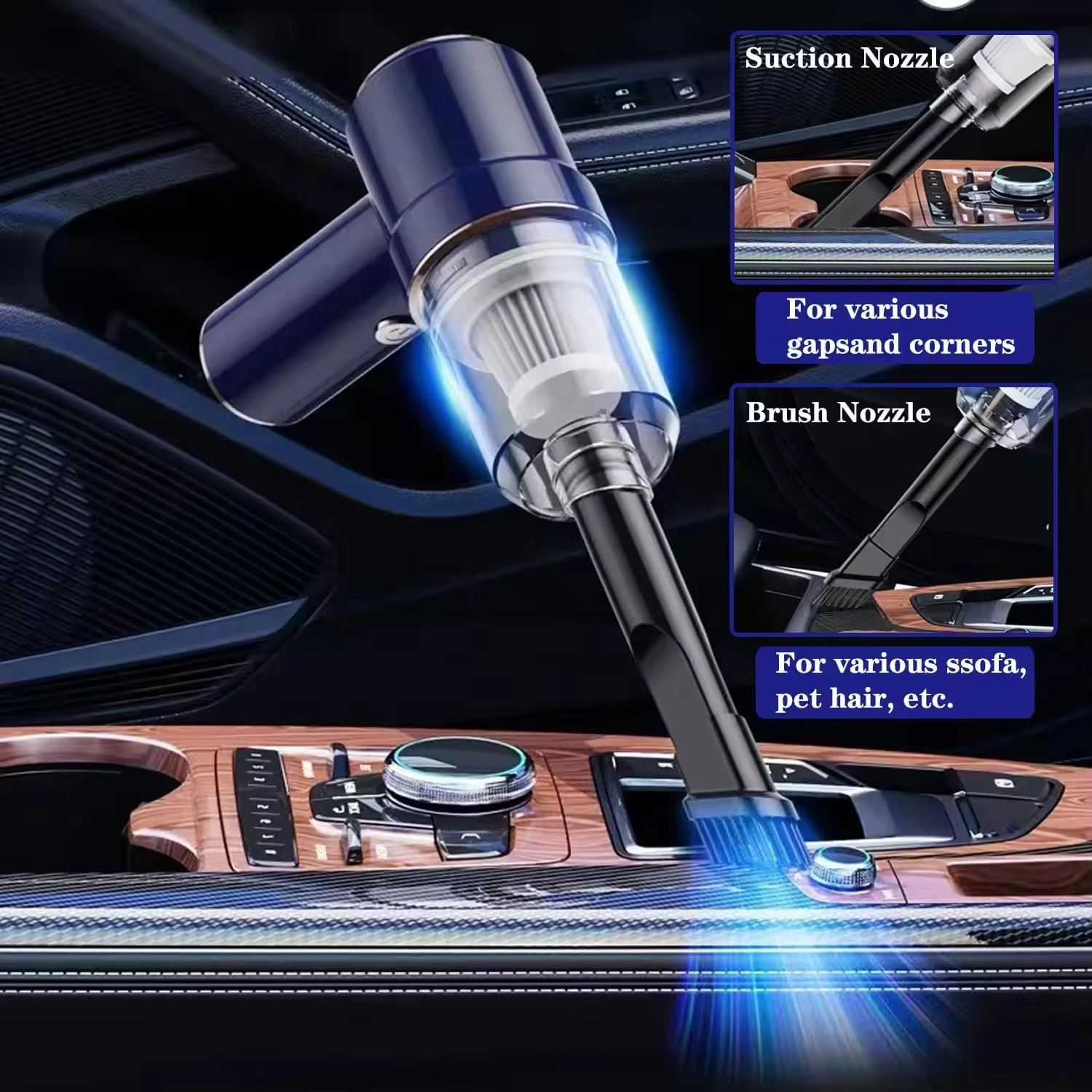 New arrival Multifunctional Portable 2-in-1 Wireless Car Vacuum Cleaner Blow & Suction Handheld Vacuum Cleaners for Home car use