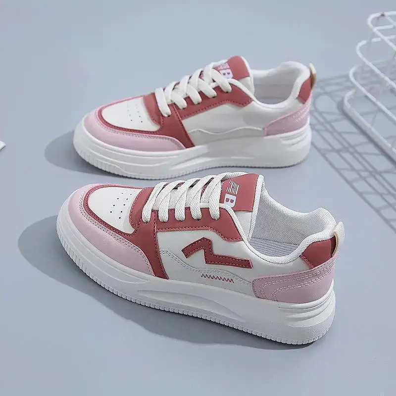 2024 New Style Fashion Cheap Blue Pink Color Casual Running Sport Sneakers Flats Shoes For Women
