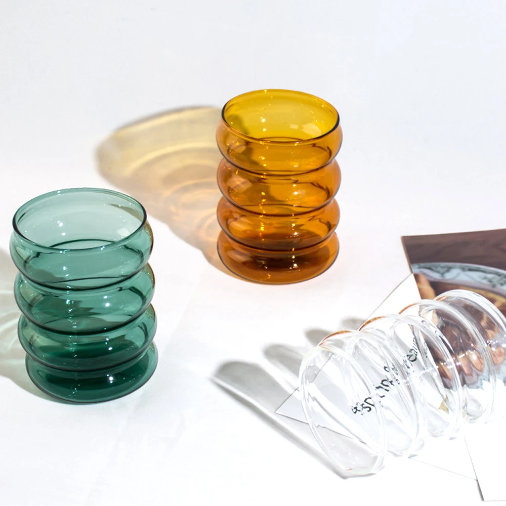 Оптовая продажа стеклянная кофейная чашка чашки для упаковки под заказ модная питья
