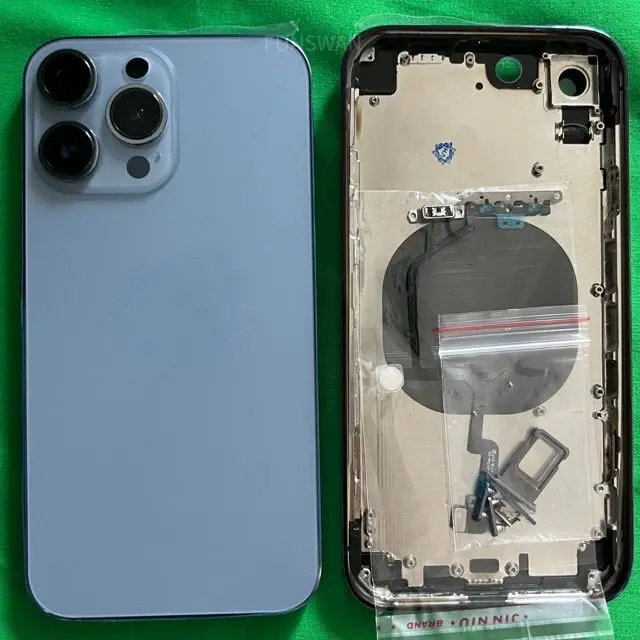 Высококачественный задний корпус для iPhone Xr конвертирует в 13 Pro xr Upgrade 14Pro Like стеклянный с