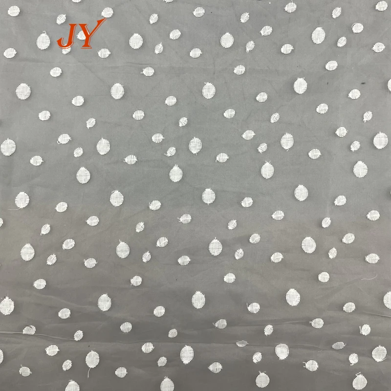 B0504 Special dots pattern Silk Embroidered Organza Chiffon Embroidery Fabric For Dress Made