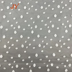 B0504 Special dots pattern Silk Embroidered Organza Chiffon Embroidery Fabric For Dress Made