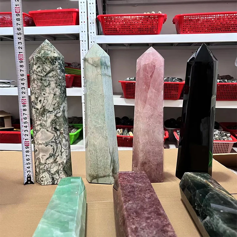 Wholesale Spiritual Natural Healing Large Crystal Tower Crafts Quartz Crystal Point Tower For Decoration