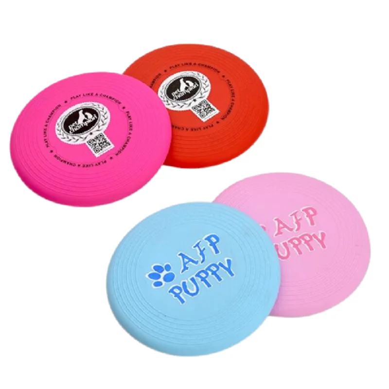 Dog Flying Disc Training Interactive Toys Puppy Flyer Toy Dog Frisbee Lightweight Soft  for Small Medium Pet