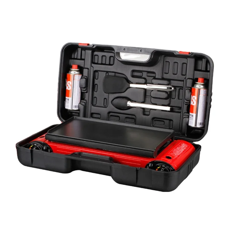 Outdoor 2 Burners gas stove Portable Camping Double Auto Ignition Camp Double burner cassette stoves Propane Camping Stove