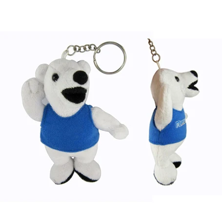 Manufacturer Custom Designer Mini Toy Stuffed Cute Bear Shaped Keychain Wholesale Plush Key Chain