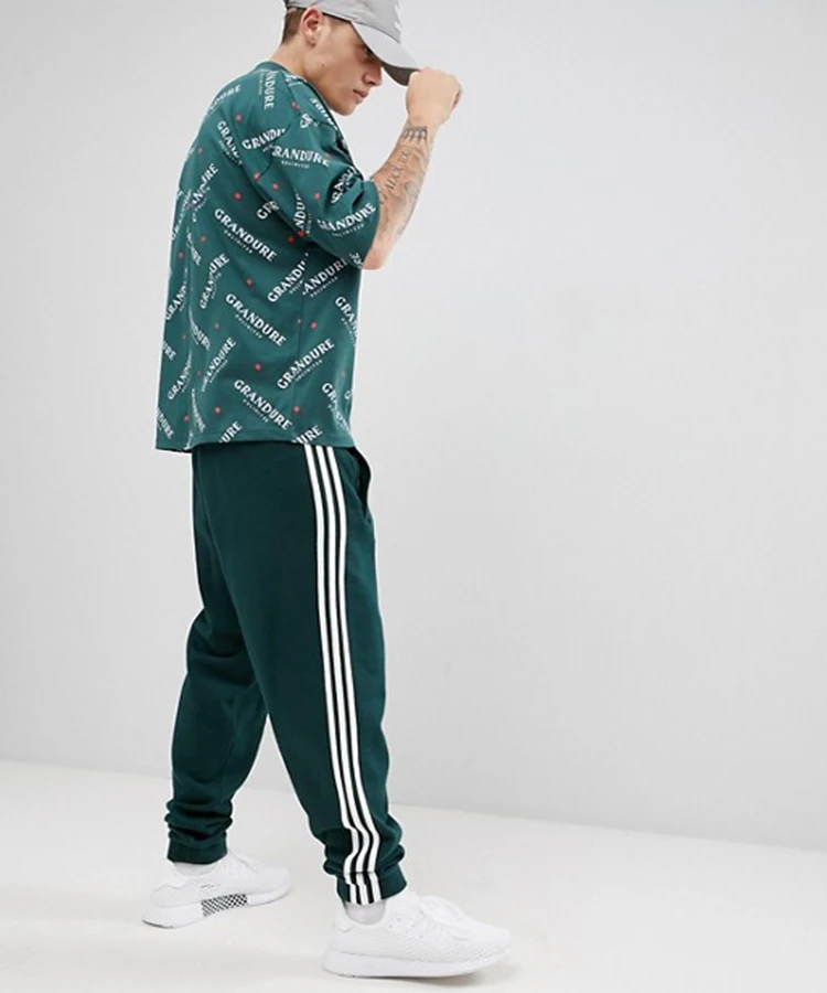 Manufacturer Wholesale custom cotton oversized tshirt men all over text print t-shirt with turtleneck