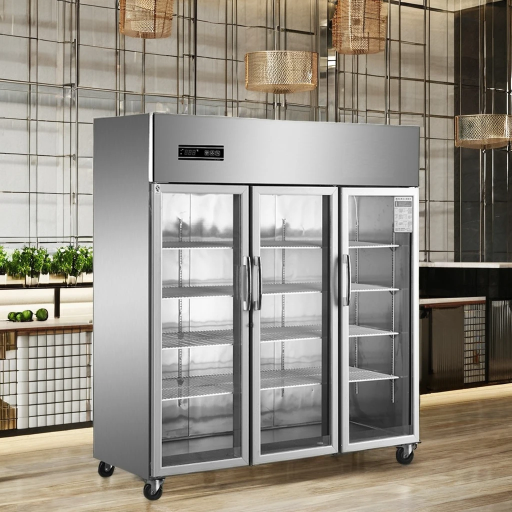 commercialverticalRefrigerator for supermarketDisplay refrigerGlass Refrigeration equipmentFrigerators Refrigerated preservation