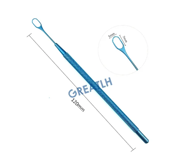 120mm Eye Lens Loop Stainless Steel Ophthalmic 3mm*7mm Titanium Loops 5mm*7mm Instrument
