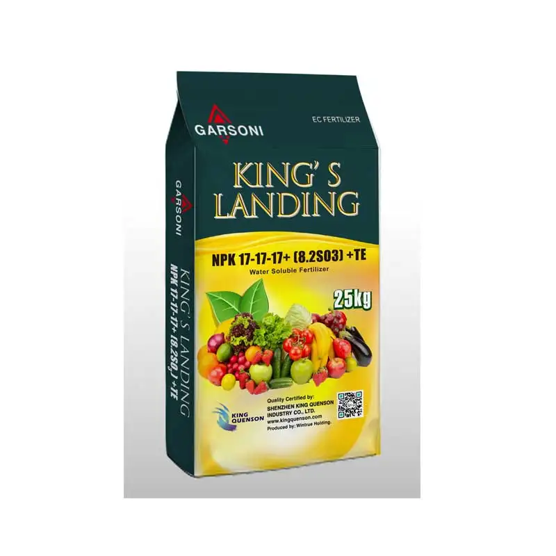 Удобрение NPK 17-17-17 водорастворимые удобрения для сельского хозяйства урожая фруктов овощей Quick