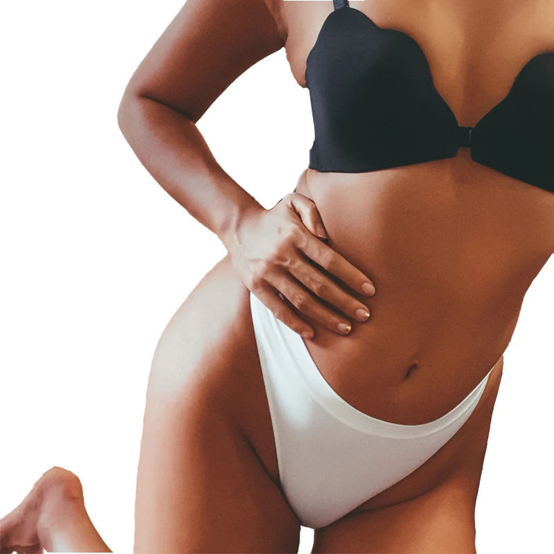 
seamless sports fitness pure color one-piece thong high waist sexy bikini panties for women 