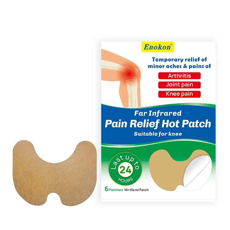 Hot selling long time warming pain relief self heating moxibustion patch far infrared plaster patch