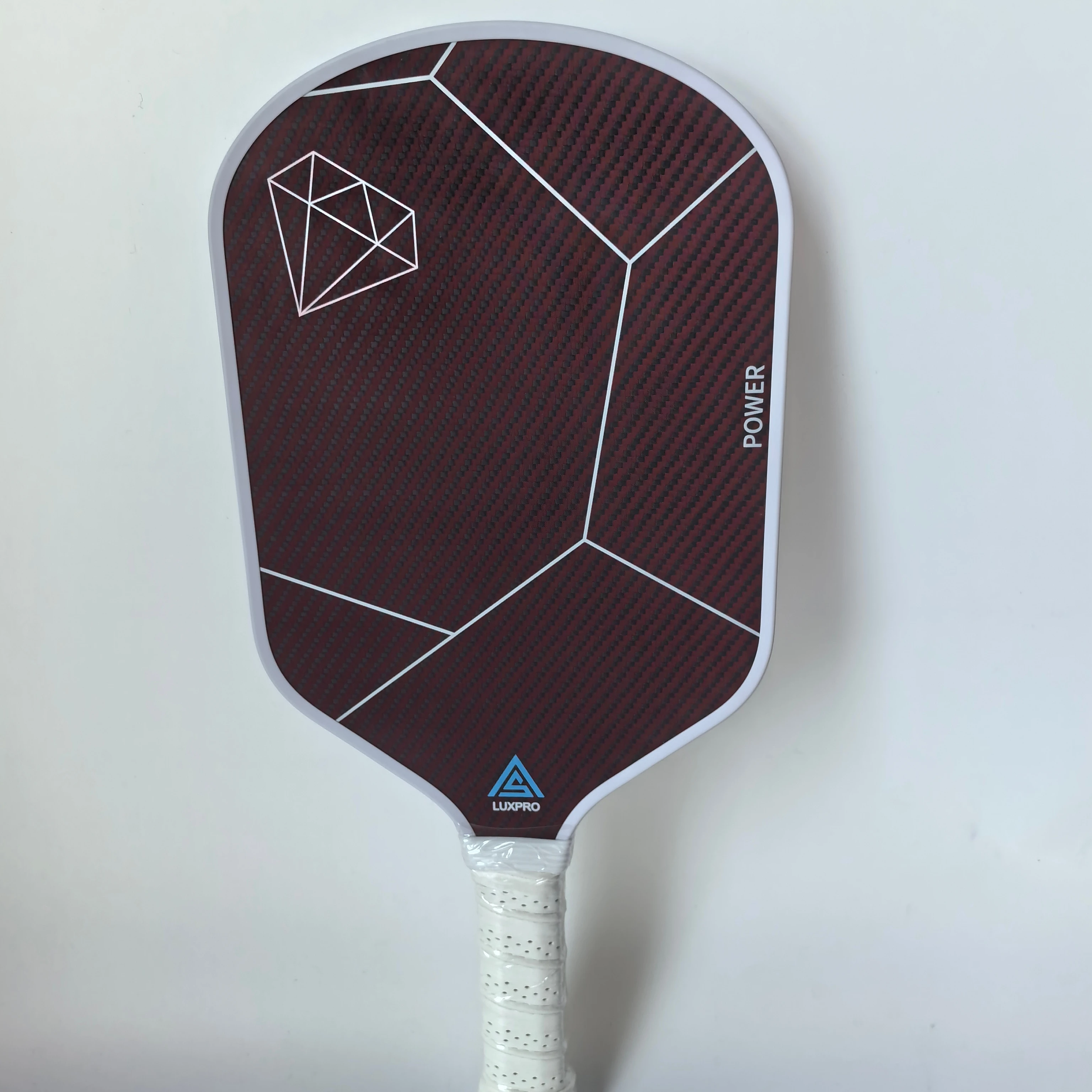 2024 Carbon Fiber And Red Kevlar Fabric Texture Surface Thermoforemd Polymer Core Kevlar Pickleball Paddle foam edge