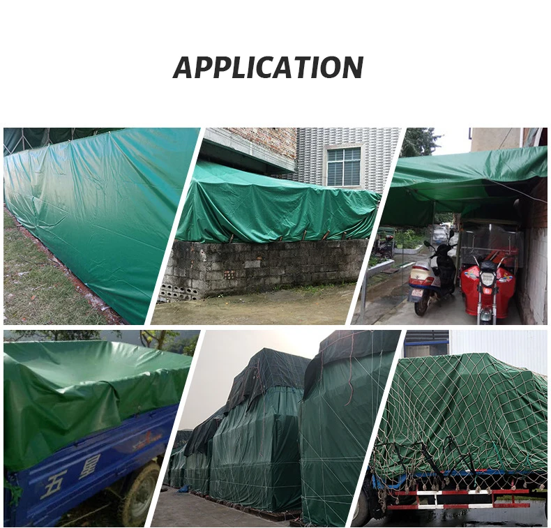 PVC Tarpaulin Waterproof Custom Logo Fireproof  Heavy Duty Solid Color PVC Vinyl Tarp Tarpaulin With Eyelet Grommet