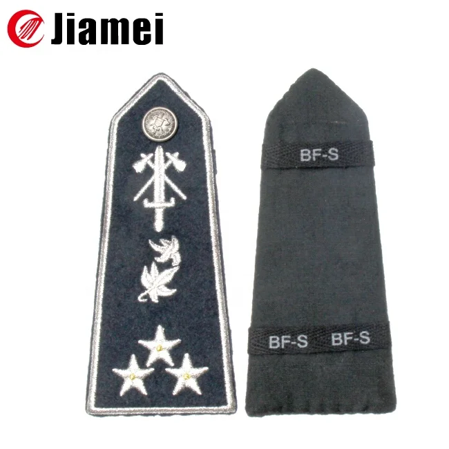 Cheap Security Guard Badges OEM Silver Security Pattern Epaulette