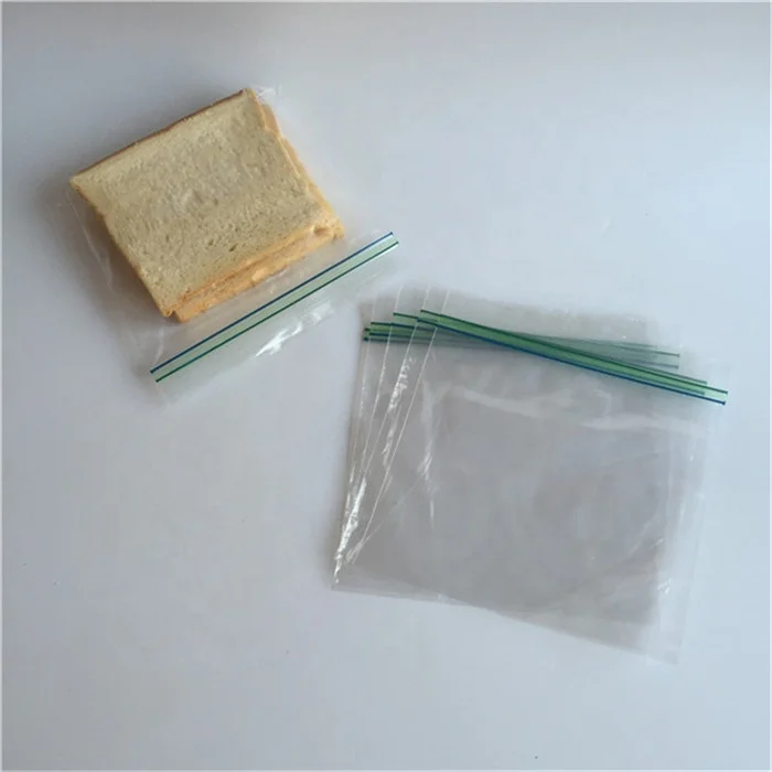 
Eco Friendly Clear Poly LDPE PE Transparent Zipper Double Zipper Food Storage Bag 