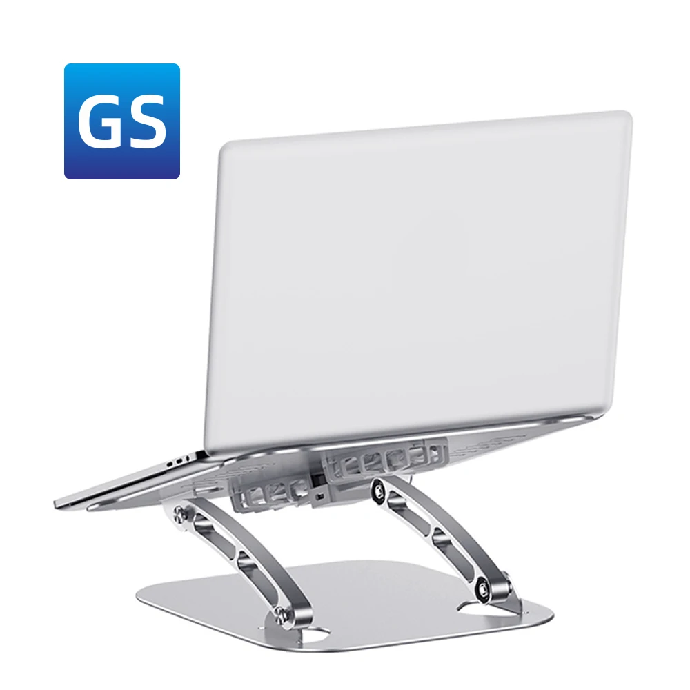 Best Seller Suction Cup Tablet Latest Private Logo Foldable Floor Car Rotate Tablet Laptop Stand With Aluminum Fan